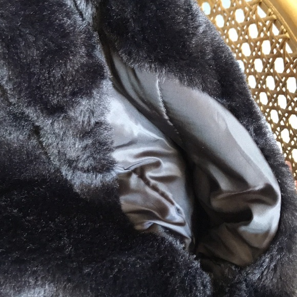 Sebby brown faux leather, black faux fur with gray hoodie jacket size L Juniors - Picture 13 of 15